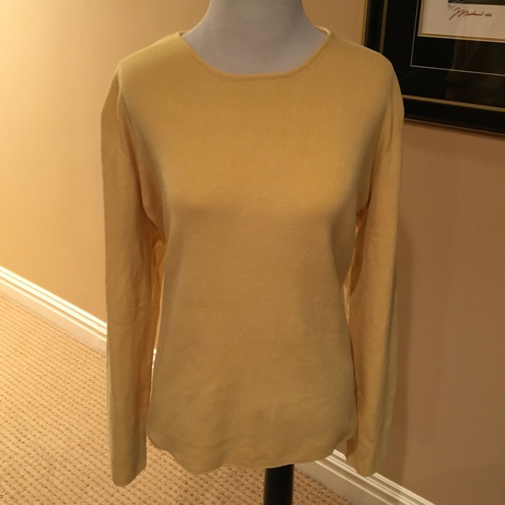 Vibrant yellow silk top. Perfect for summer!